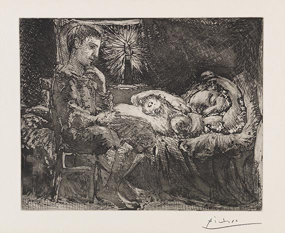 Pablo Picasso - Garcon et Dormeuse à la Chandelle (Suite Vollard)