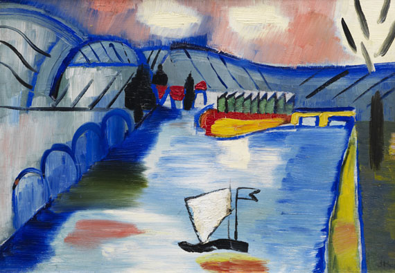 Ida Kerkovius - Schiffe in Norwegen / Blumenstillleben vor einem Gemälde - Autre image