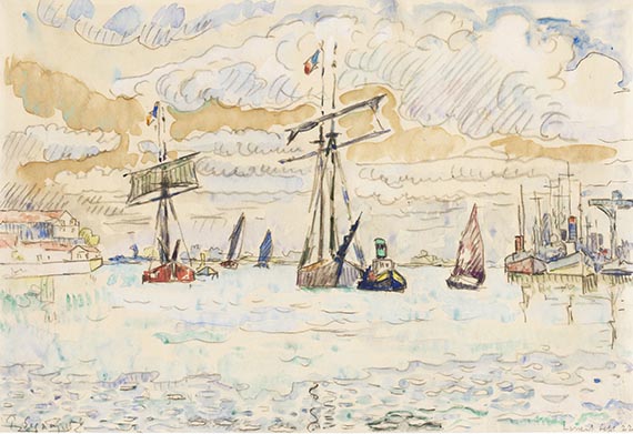 Paul Signac - Hafenansicht mit Segelbooten ("Lorient")