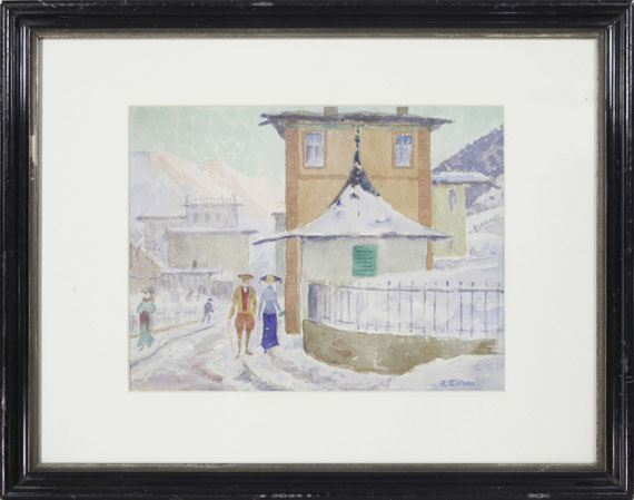 Ernst Eitner - Winter in den Bergen - Image du cadre