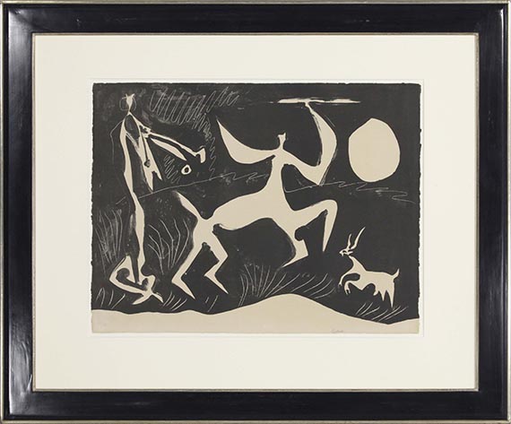 Pablo Picasso - Centaure dansant, fond noir - Image du cadre