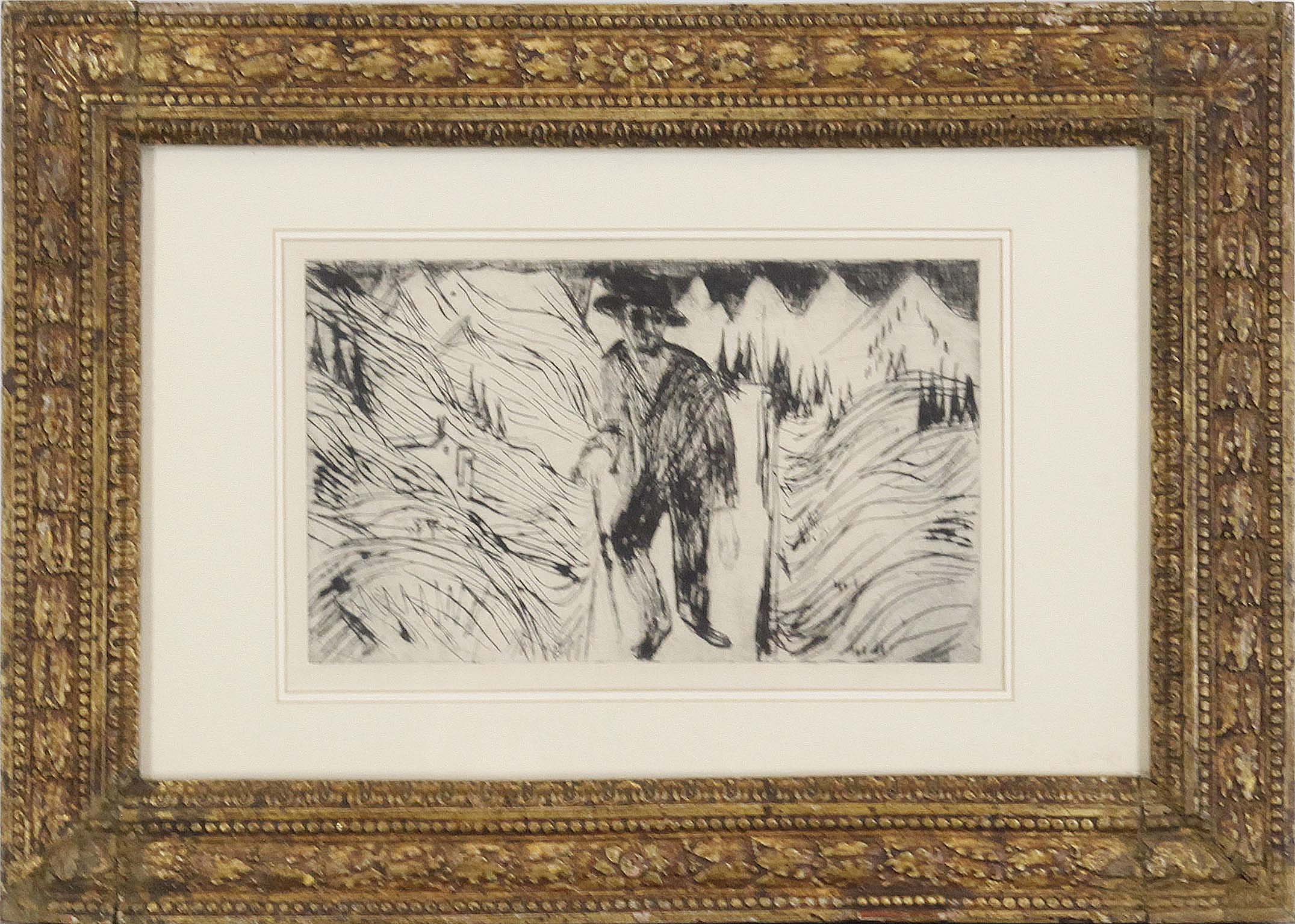 Ernst Ludwig Kirchner - Der Wanderer - Image du cadre
