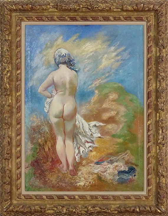 George Grosz - Nude in the Dunes - The Wind is Blowing - Image du cadre