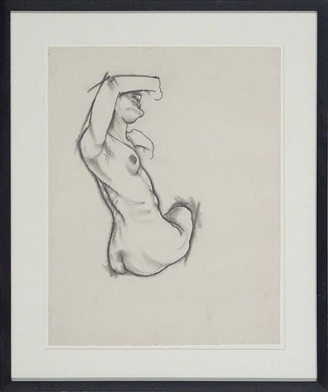 George Grosz - Sich räkelnder weiblicher Akt - Image du cadre