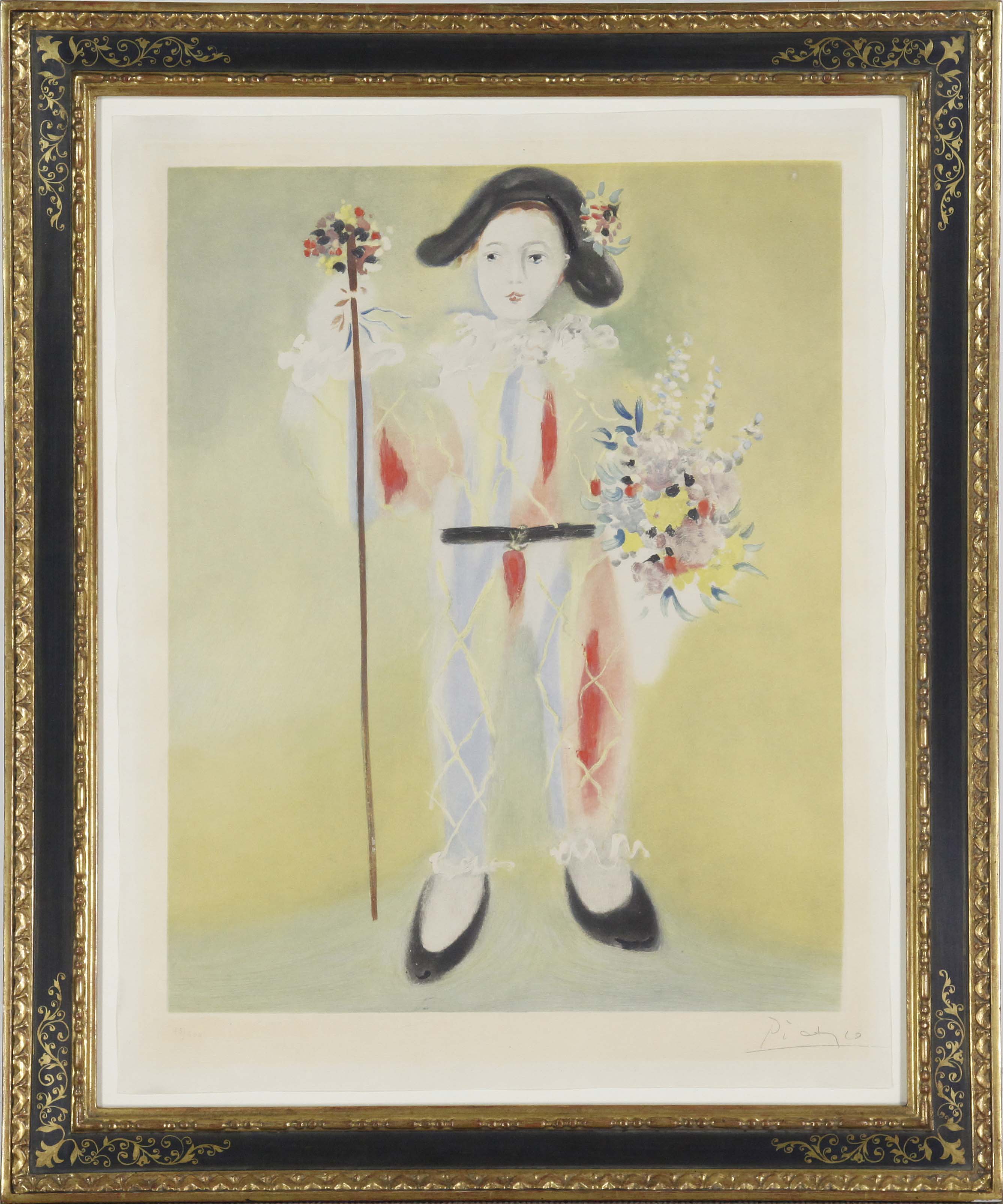 Pablo Picasso - Le petit pierrot aux fleurs - Image du cadre