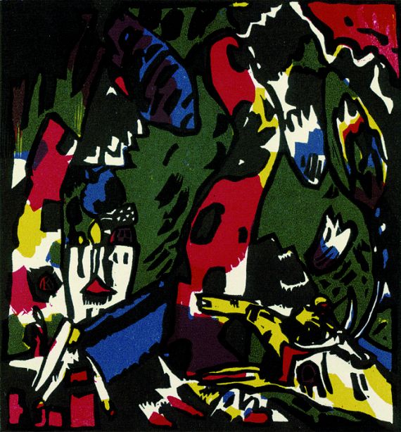 Wassily Kandinsky - 2 Bll.: Bogenschütze. Motiv aus Improvisation 25