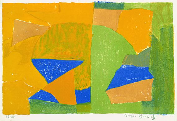 Serge Poliakoff - Composition jaune, verte, bleue et rouge