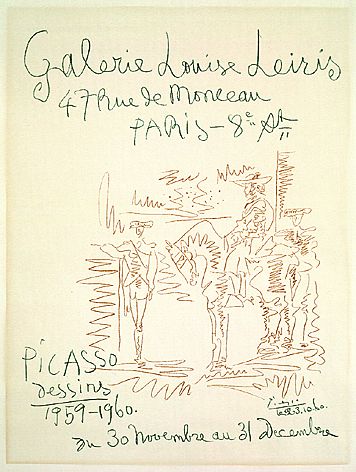 Pablo Picasso - 2 Bll. Plakate: Picasso, Dessins 1959-1960, Galerie Louise Leiris. Picasso, Sala Gaspar, Barcelona