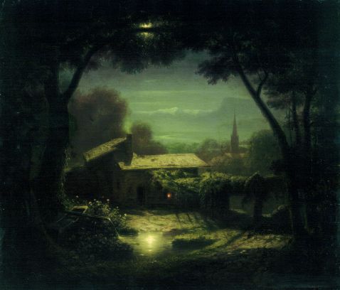 Karl Heilmayer - Landschaft bei Mondschein