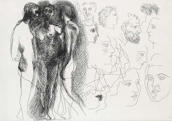 Pablo Picasso - Trois nus debout, avec esquisses de visages