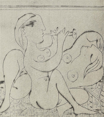 Pablo Picasso - Dormeuse et Flûtiste