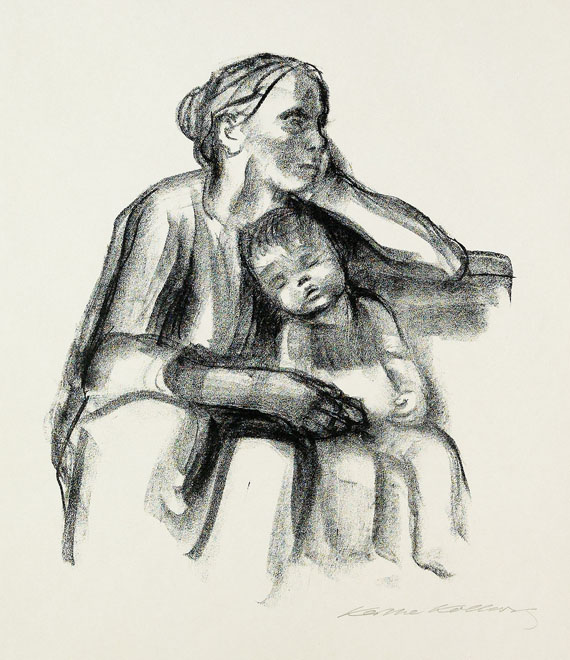 Käthe Kollwitz - Arbeiterfrau mit schlafendem Jungen