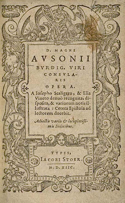 Ausonius, D. M. - Opera. 1588.