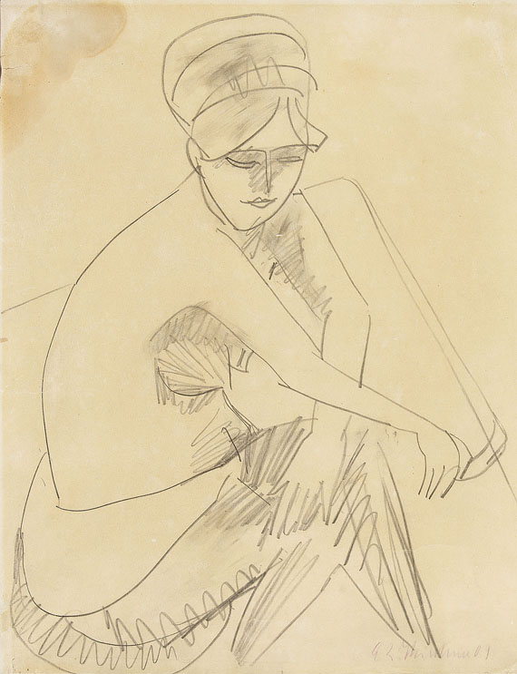 Ernst Ludwig Kirchner - Weiblicher sitzender Akt