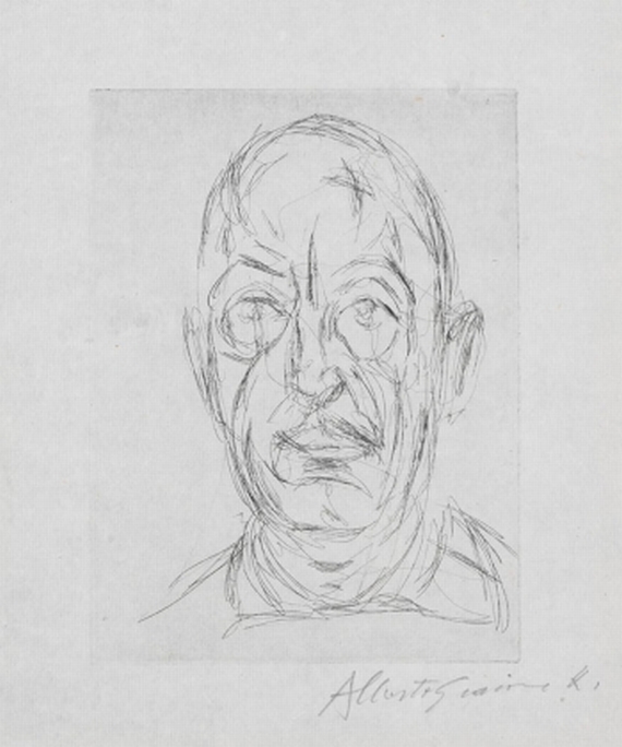 Alberto Giacometti - Aus: Iliazd. Les Douze Portraits du célèbre Orbandale