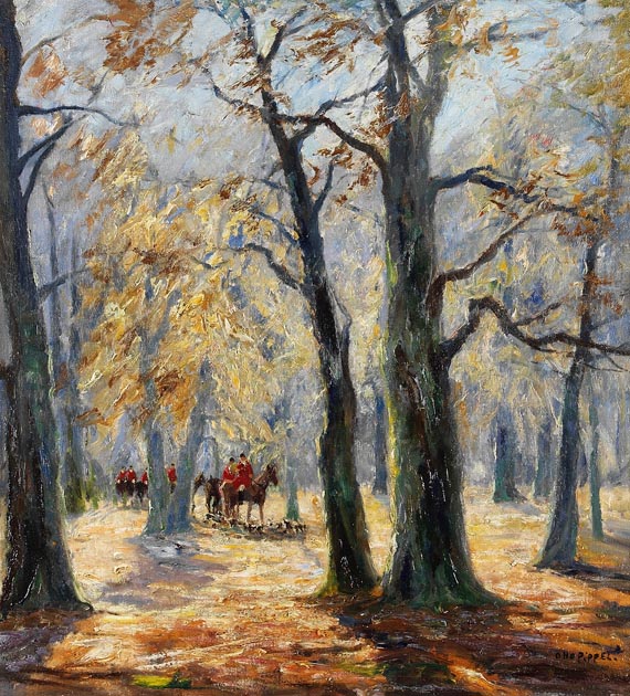 Otto Pippel - Ausritt im Herbstwald