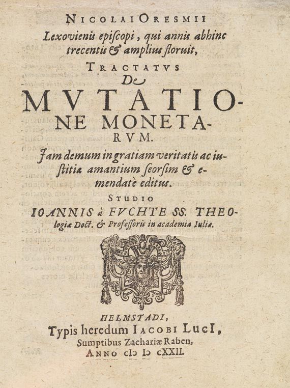  Nikolaus von Oresme - Mutatione monetarum. 1622 - Autre image