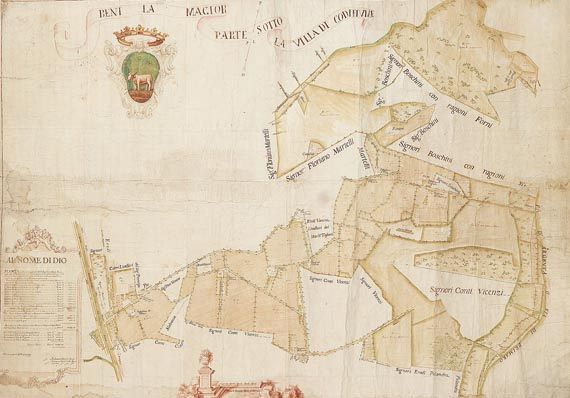  Landtafel - Original-Plan von Ferrara.