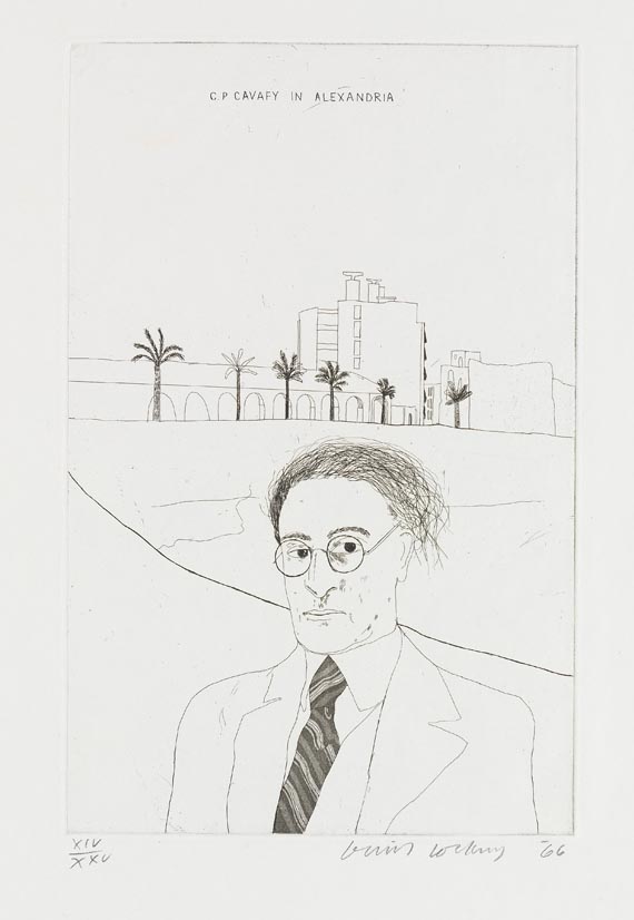 David Hockney - Fourteen poems by C. P. Cavafy. Chosen and illustrated with twelve etchings by David Hockney - Autre image