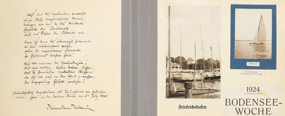 Rainer Maria Rilke - Eigh. Gedicht. In: Fotoalbum Yachting. 1924. - Autre image