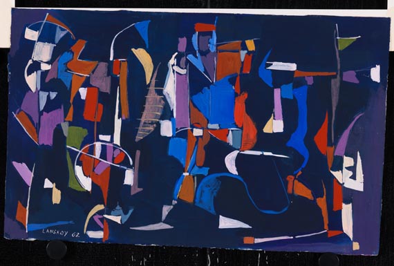 André Lanskoy - Composition sur fond violet - Autre image