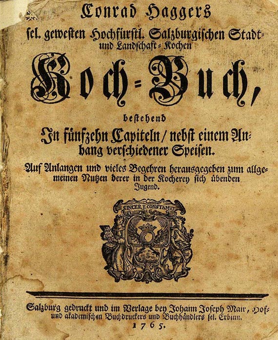 Conrad Hagger - Koch-Buch (1765)