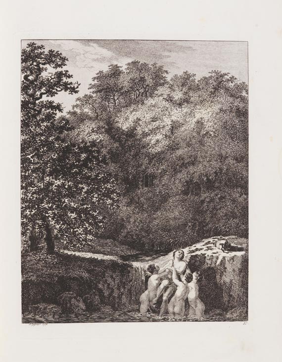 Salomon Gessner - Sämmtliche radierte Blätter. 2 Bde. 1835. - Autre image