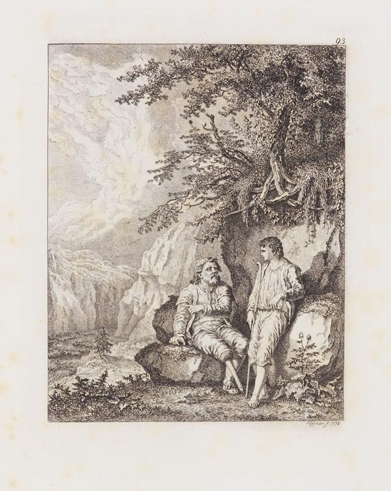 Salomon Gessner - Sämmtliche radierte Blätter. 2 Bde. 1835. - Autre image
