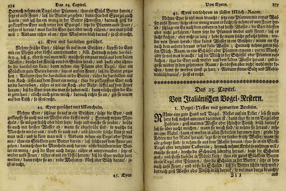 Johann Albrecht Grunauer - Kochbuch. 1726