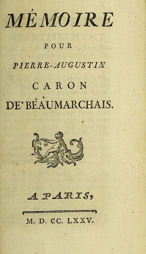 Pierre Augustin Caron de Beaumarchais - 3 Werke. 1775-1785