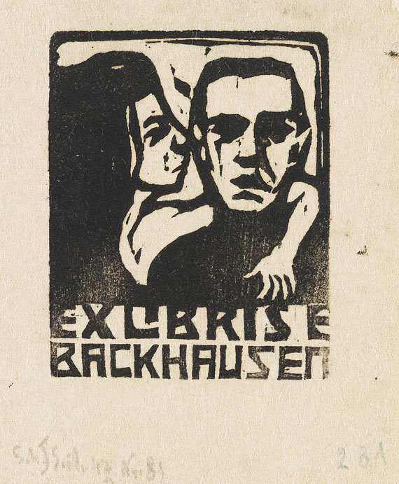 Ernst Ludwig Kirchner - Exlibris Backhausen
