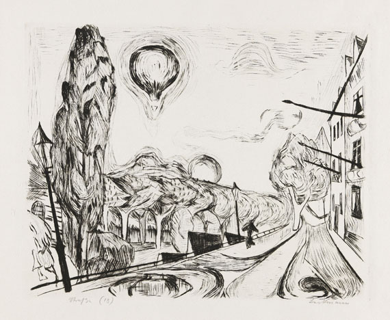 Max Beckmann - Landschaft mit Ballon