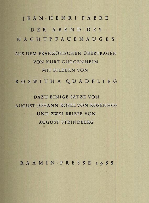  Raamin-Presse - Der Abend des Nachtpfauenauges. 1988