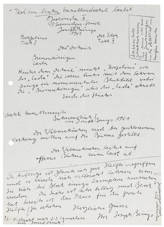 Joseph Beuys - Handschriftlicher Brief - Autre image