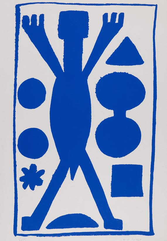 A. R. Penck (d.i. Ralf Winkler) - Folge von 5 Blättern: Verschiedene Motive - Autre image