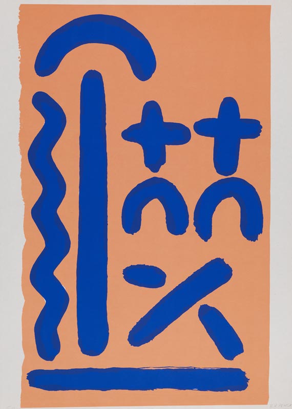 A. R. Penck (d.i. Ralf Winkler) - Folge von 5 Blättern: Verschiedene Motive - Autre image