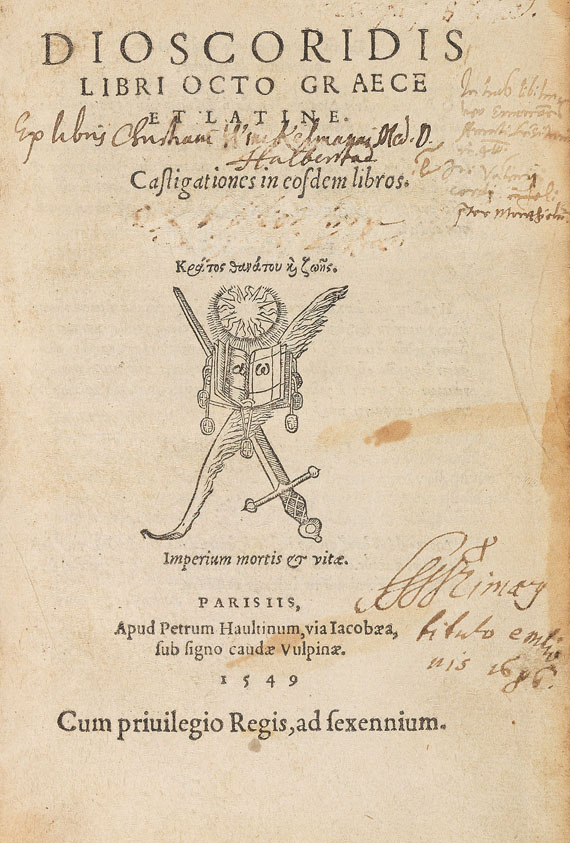  Dioscorides - Libri octo (1549) - Autre image