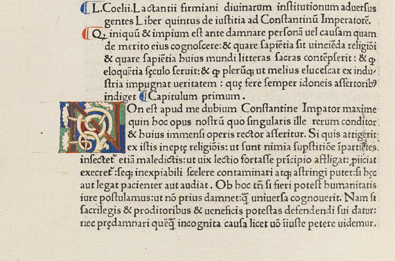 Lucius Coelius Firmianus Lactantius - Opera. 1472. - Autre image