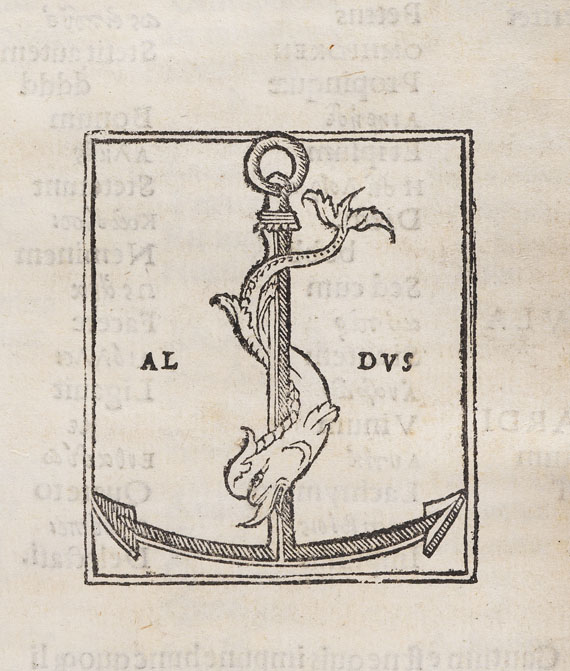  Aldus-Drucke - Poetae christiani veteres. 1501-1504. 3 Bde. - Autre image