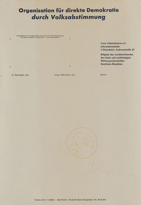 Joseph Beuys - Rose für direkte Demokratie - Autre image