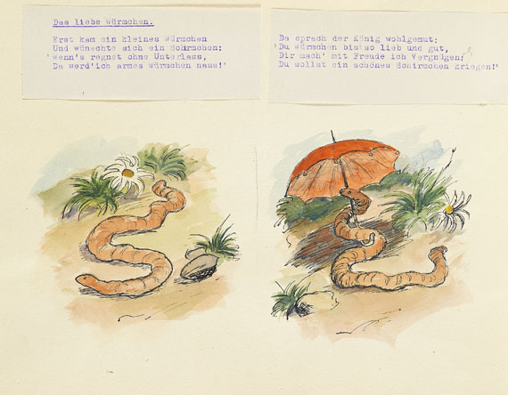 Otto Dill - Original Manuskript, "Was die lieben Tiere vom Löwen" - Autre image
