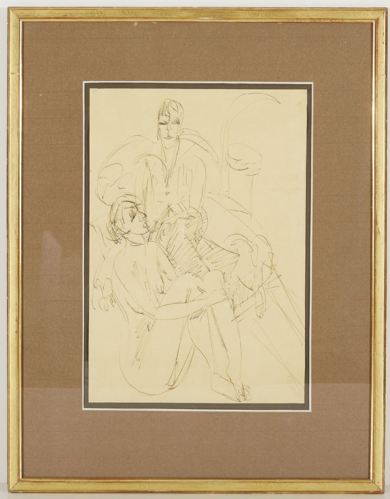 Ernst Ludwig Kirchner - Hockender Akt und sitzende Dame - Autre image