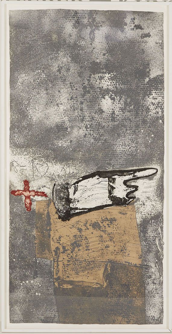 Antoni Tàpies - Ma i creu sobre gris - Autre image
