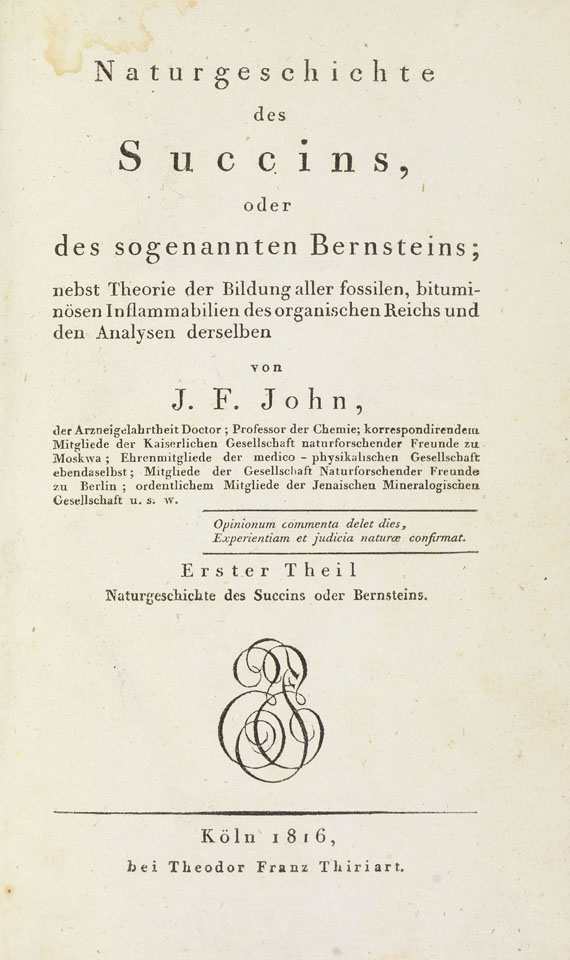 Joh. Fr. John - Naturgeschichte des Succins. 1816 - Autre image