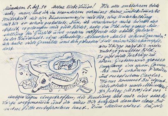 Willi Geiger - Sammlung von Briefen und Orig.-Zeichnungen. 2 Mappen - Autre image