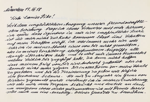 Willi Geiger - Sammlung von Briefen und Orig.-Zeichnungen. 2 Mappen - Autre image