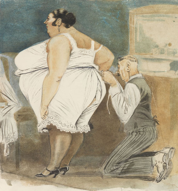 Erotica - Dicke Frauen. Folge von Zeichnungen. 1920. - Autre image