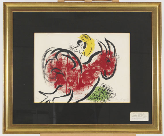 Marc Chagall - Der rote Hahn - Image du cadre