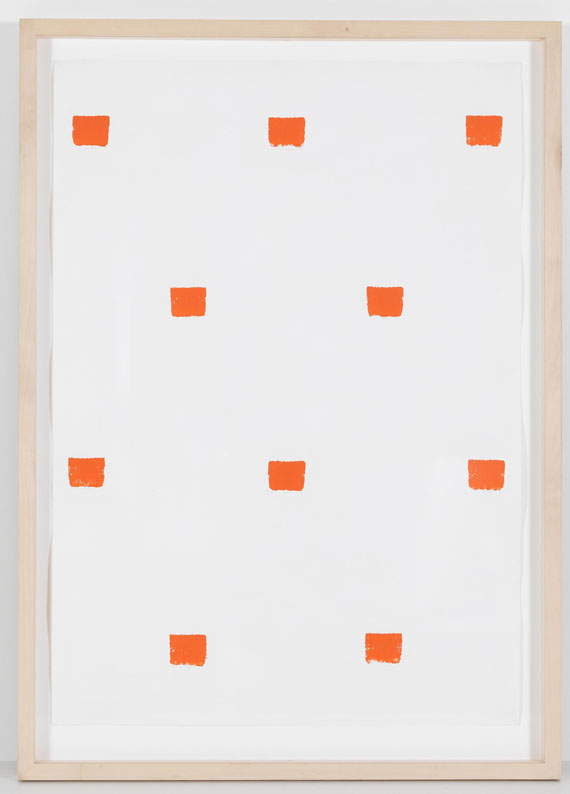 Niele Toroni - Impronte di penello n° 50 a intervalli di 30 cm - Image du cadre