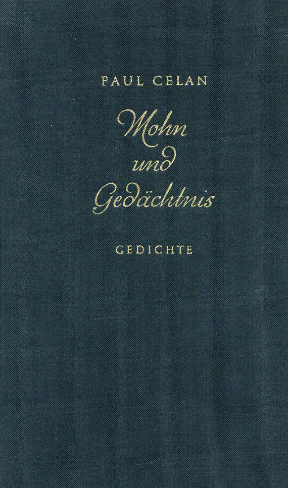 Paul Celan - Mohn und Gedächtnis (signiert) - Dabei: Von Schwelle zu Schwelle. 2 Bde. 1965 - Autre image